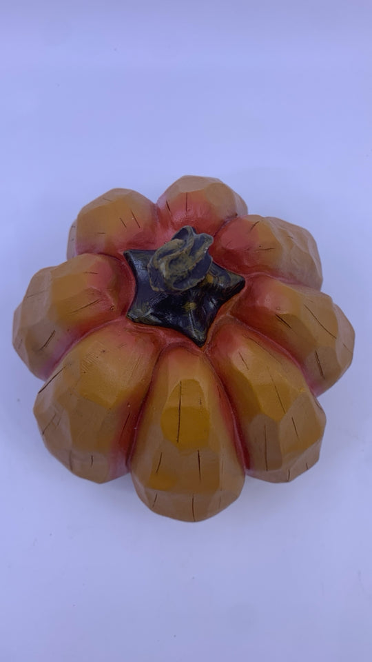 CARVED STYLE RESIN PUMPKIN.