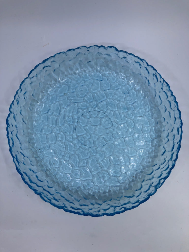BLUE BUBBLE DISH.