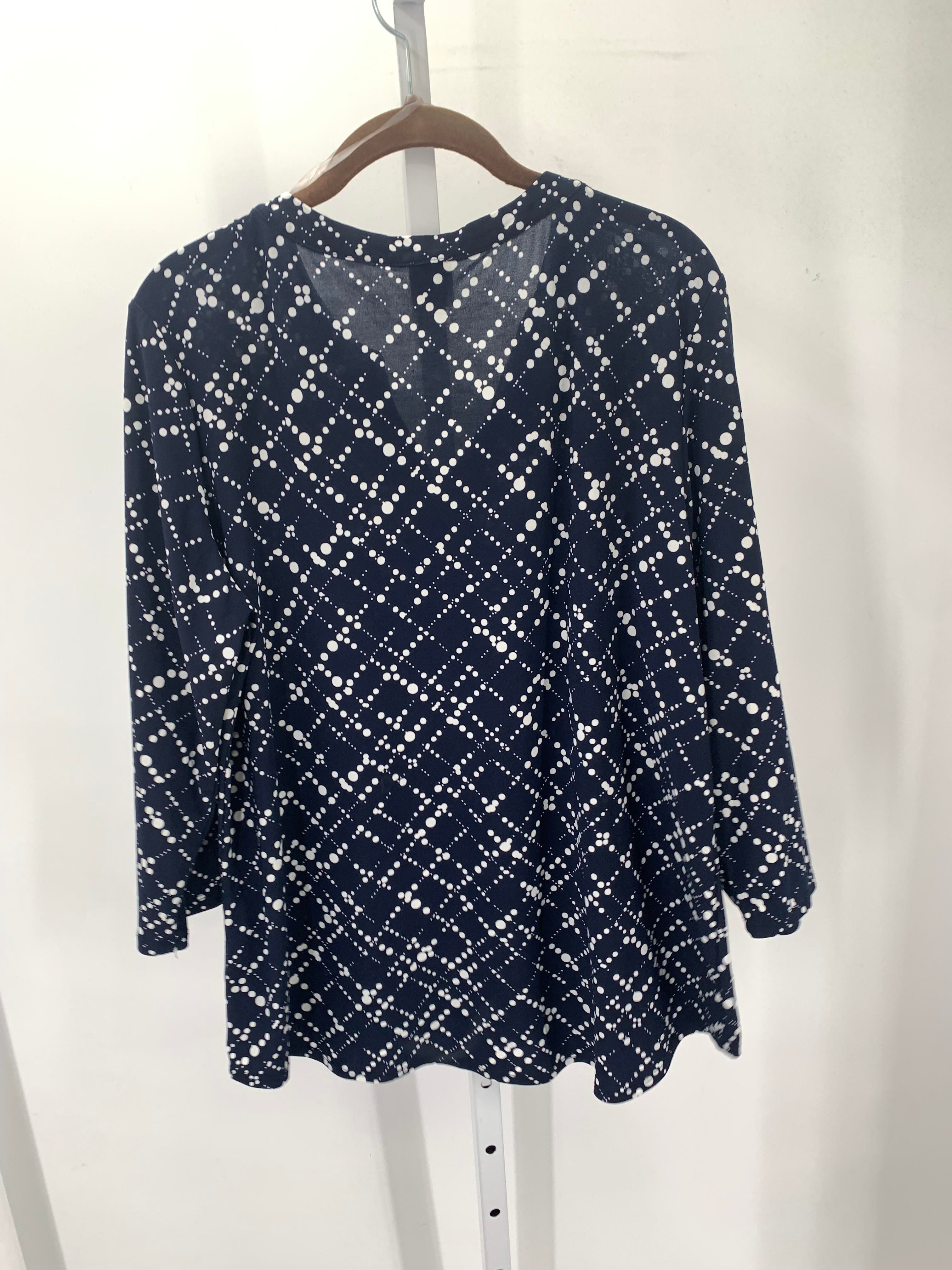 Anne Klein Size 1X Womens 3/4 Sleeve Shirt