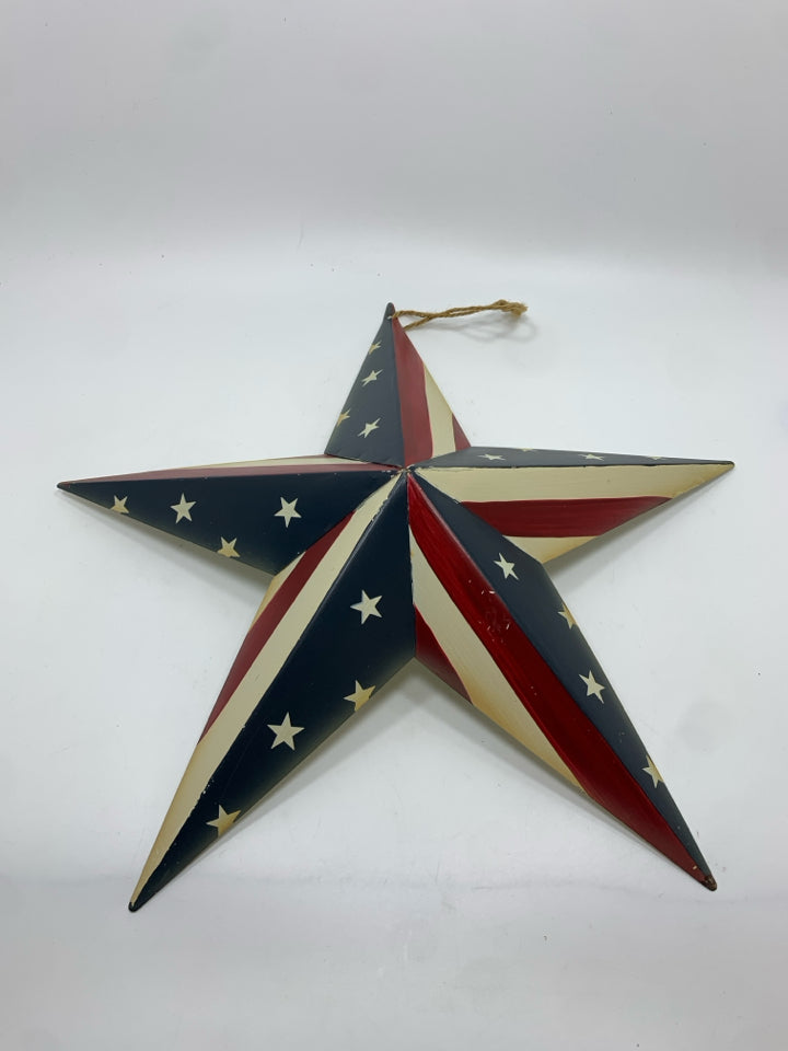 AMERICANA FLAG METAL STAR WALL DECOR.