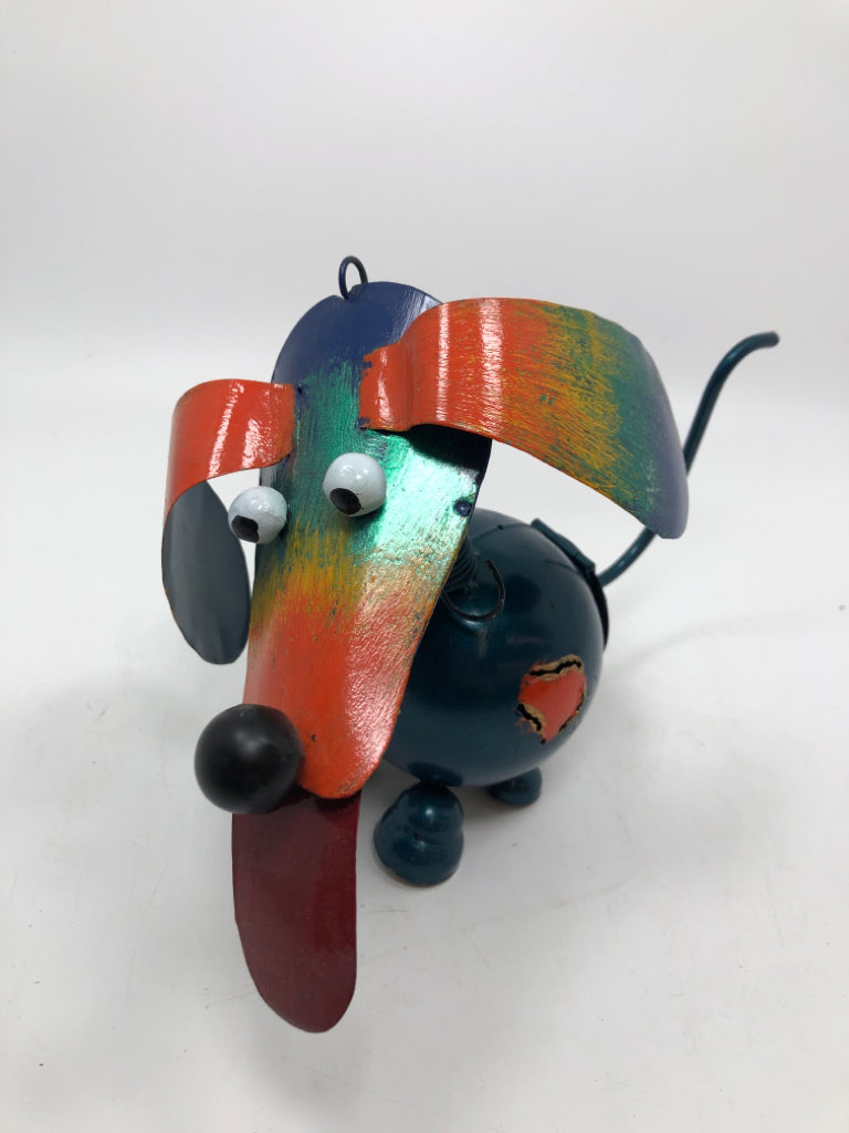 COLORFUL METAL DOG BOBBLE HEAD.