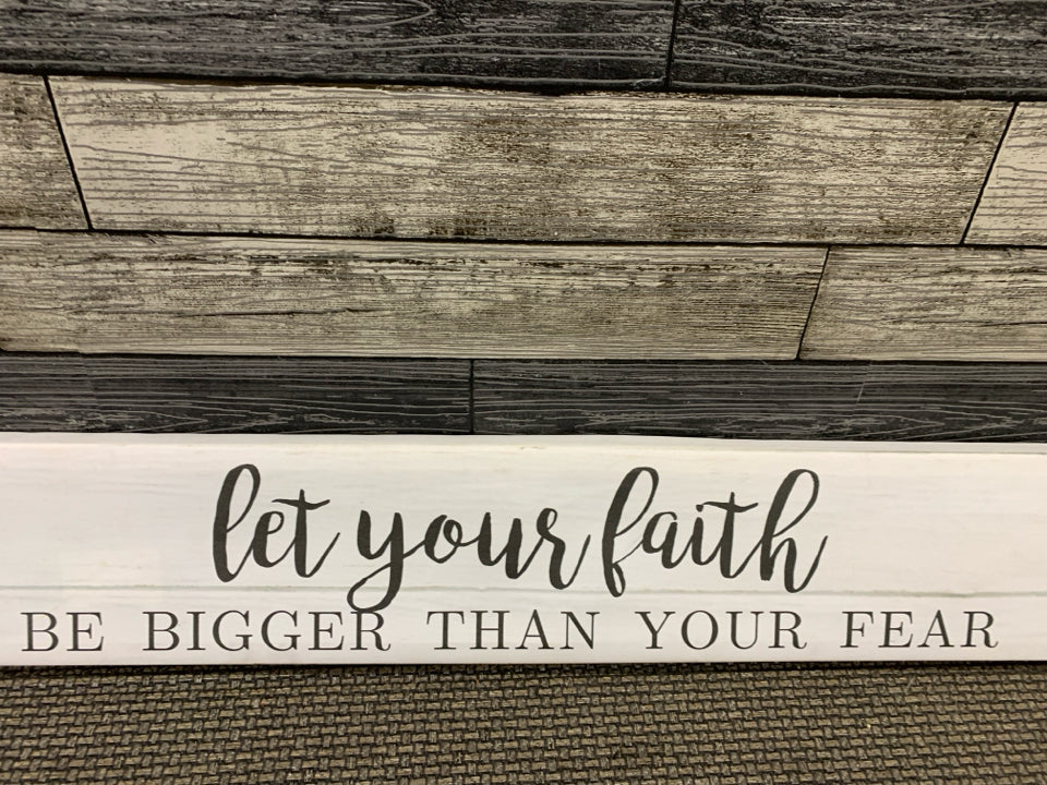 "LET YOUR FAITH" CANVAS WALL HANGING.