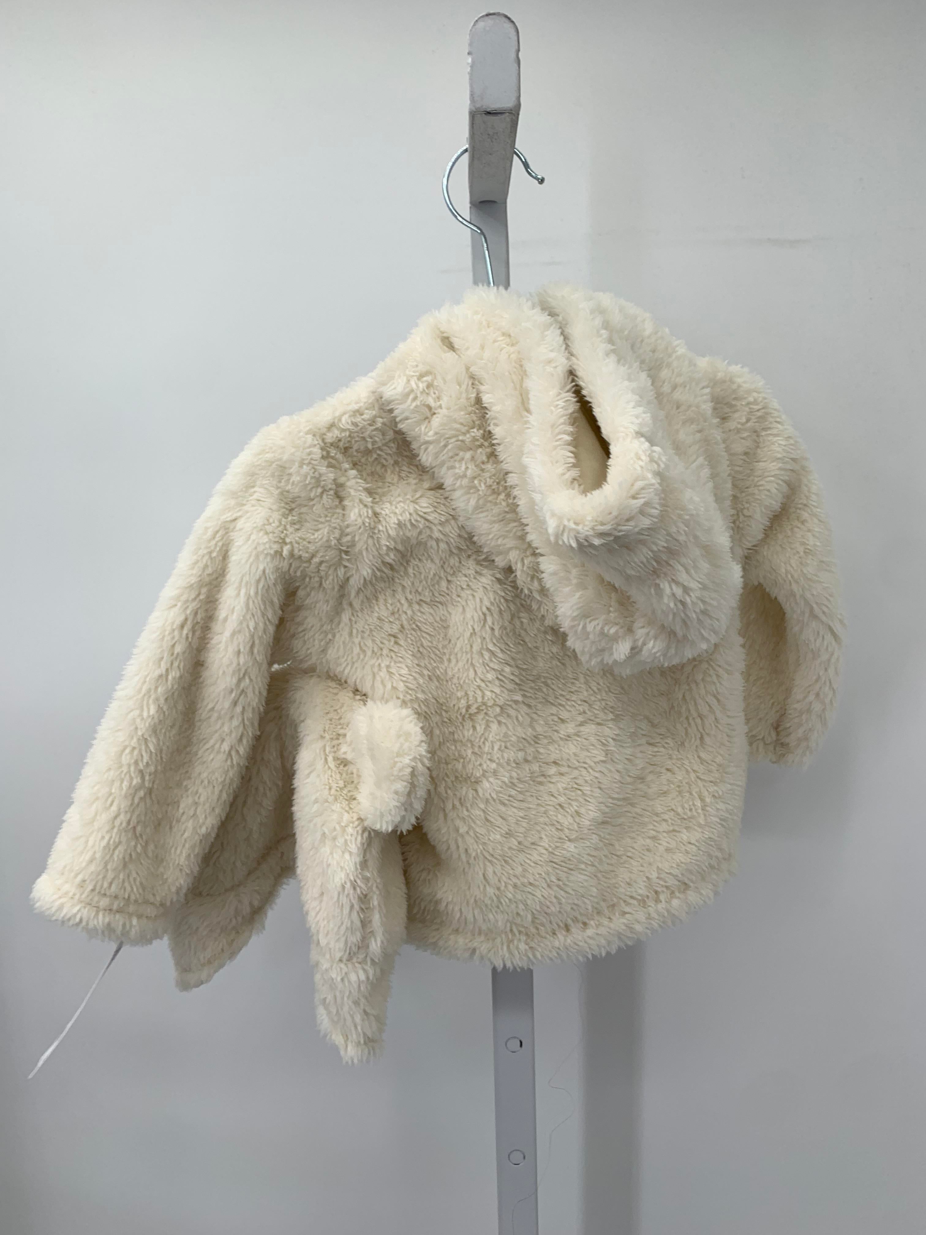 NEW FAUX FUR HOODED ZIP JACKET GLOVES AND HAT