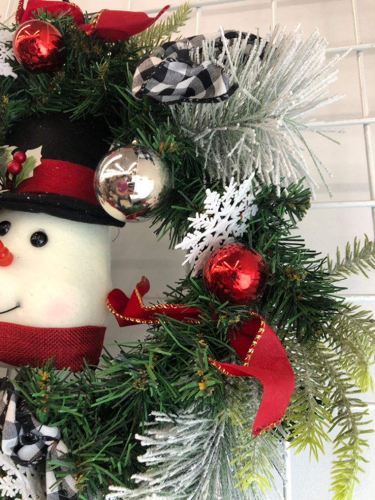 SNOWMAN WREATH.