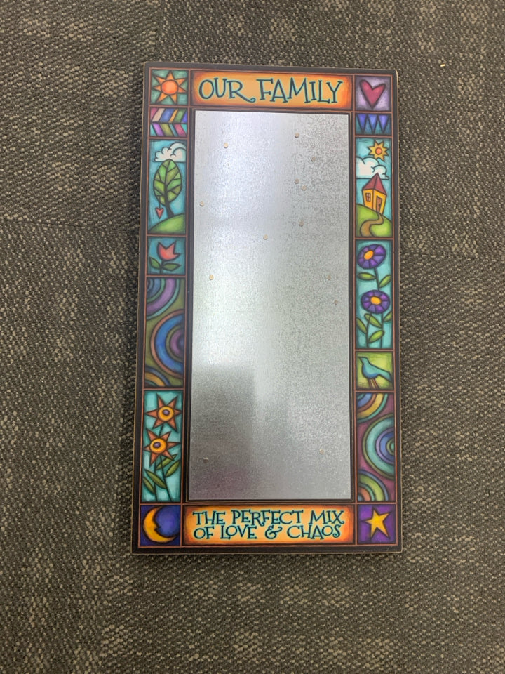 HEAVY MAGNETIC OUR FAMILY THE PERFECT MIX COLORFUL FRAME.