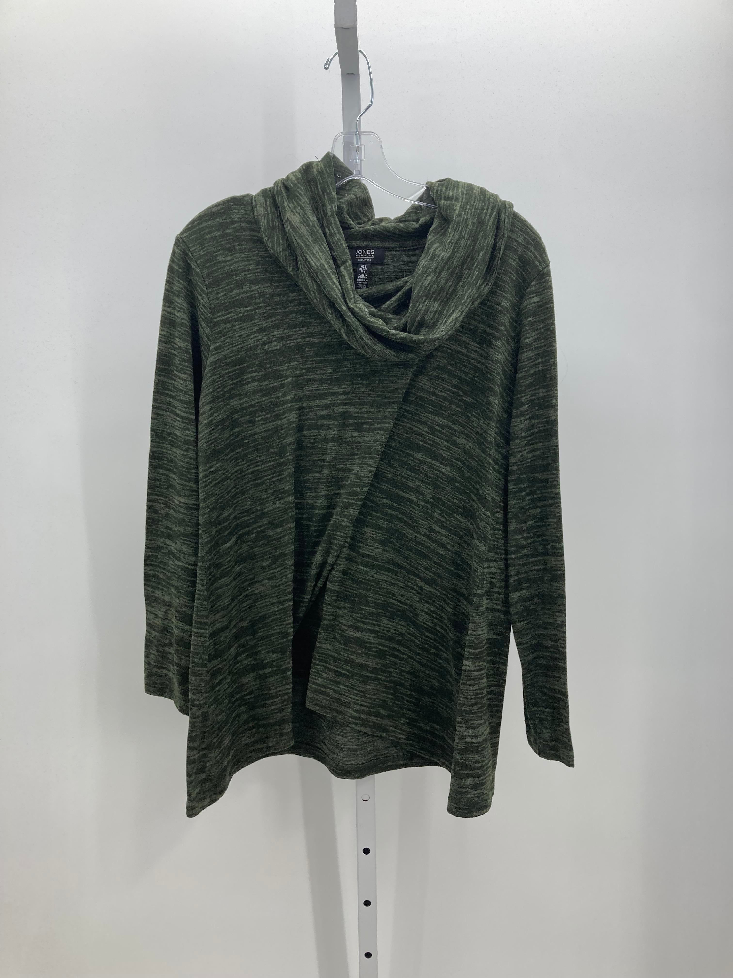 Jones New York Size Large Misses Long Sleeve Shirt