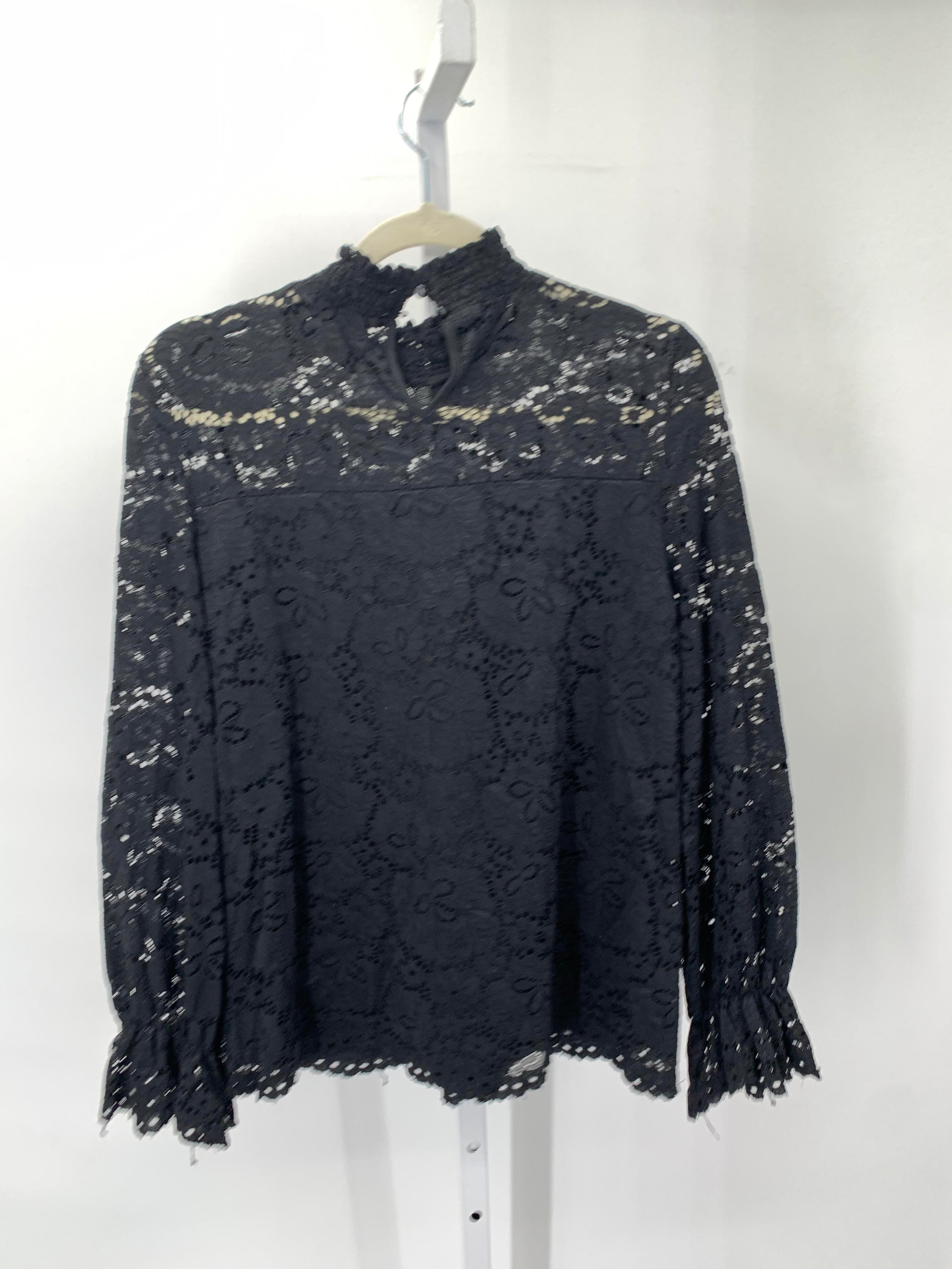 Adrianna Papell Size Large Misses Long Sleeve Shirt