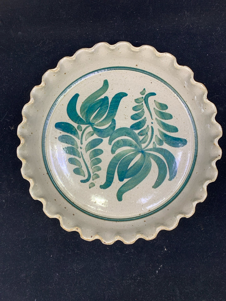 POTTERY PIE DISH.