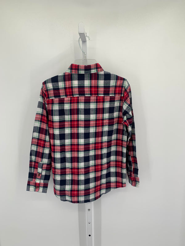 RED WHITE PLAID BUTTON DOWN