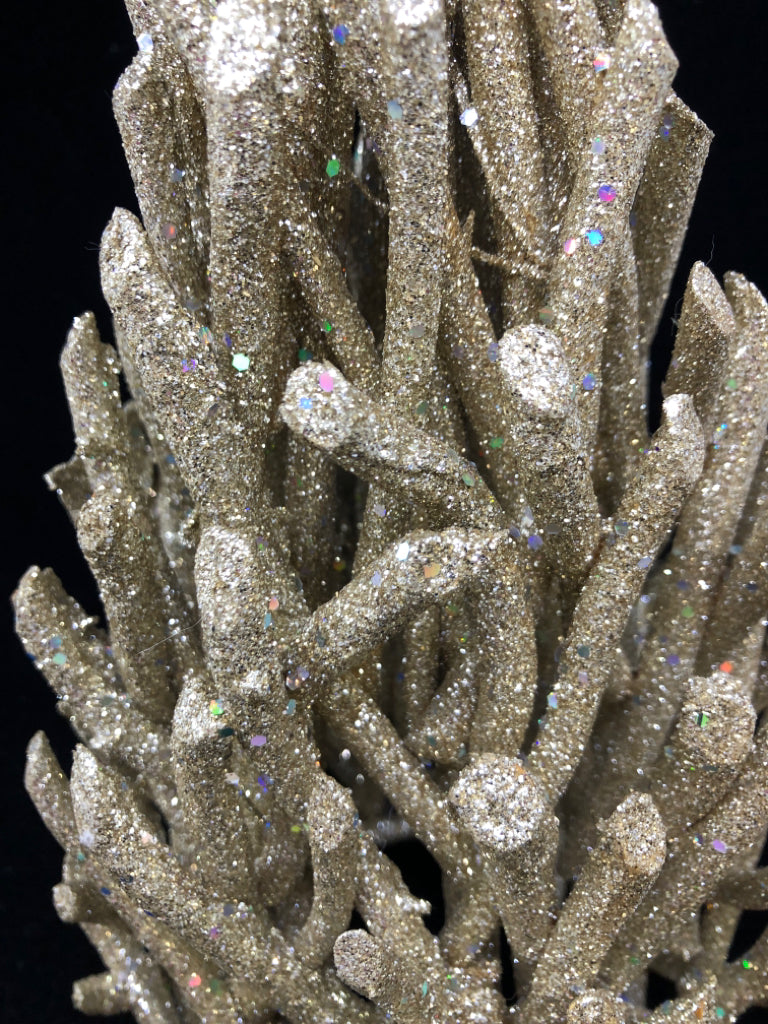 GOLD GLITTER TWIG TREE.