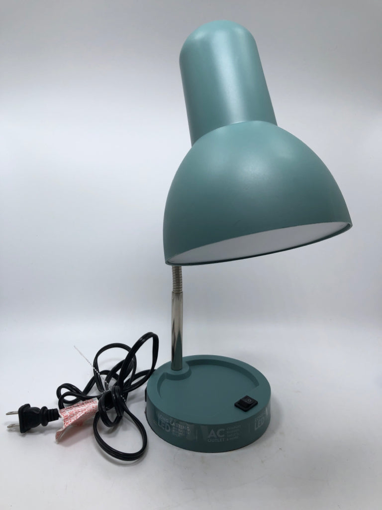BLUE ADJUSTABLE LED DESK LAMP.