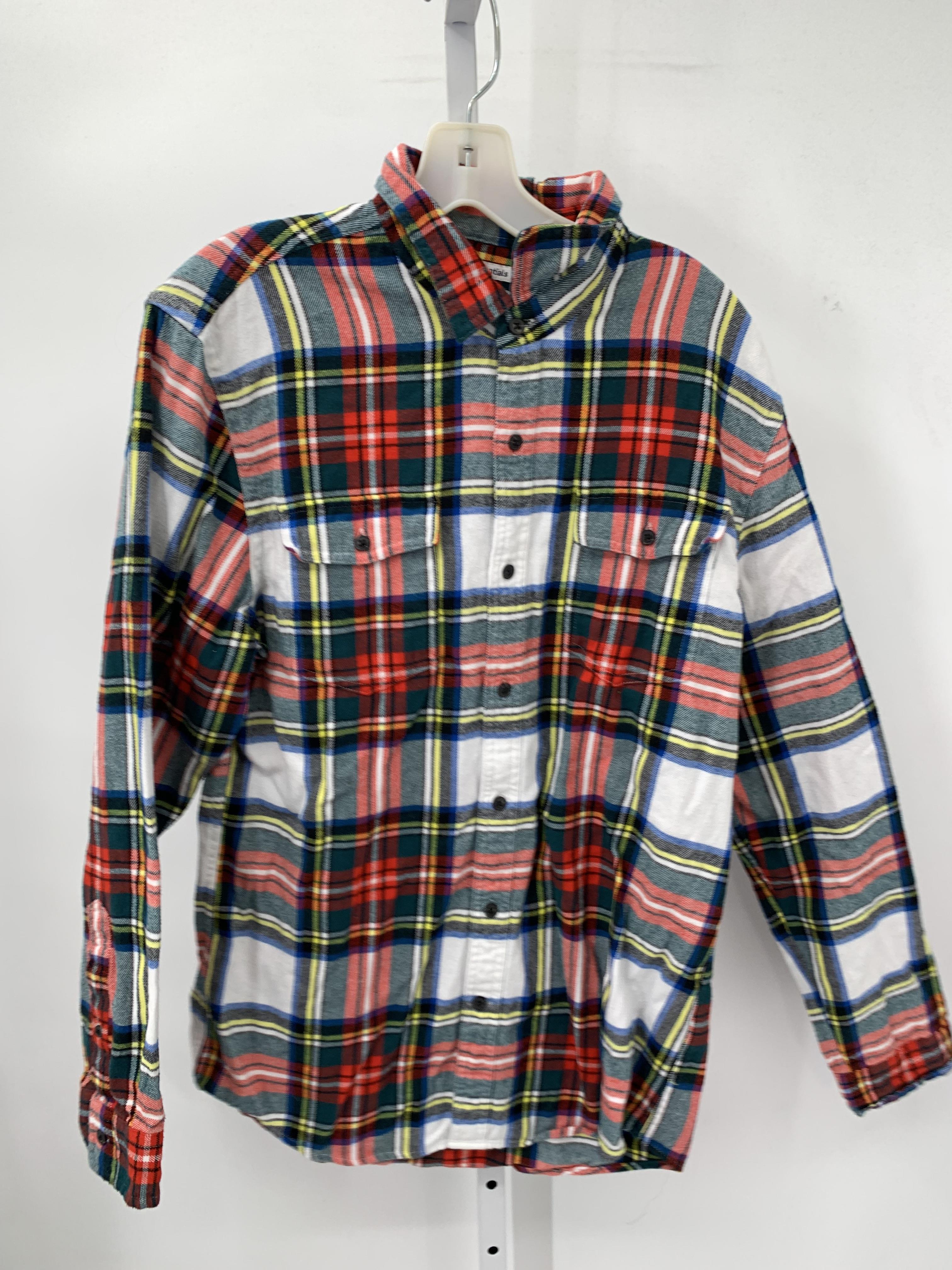 SLIM PLAID BTN DOWN