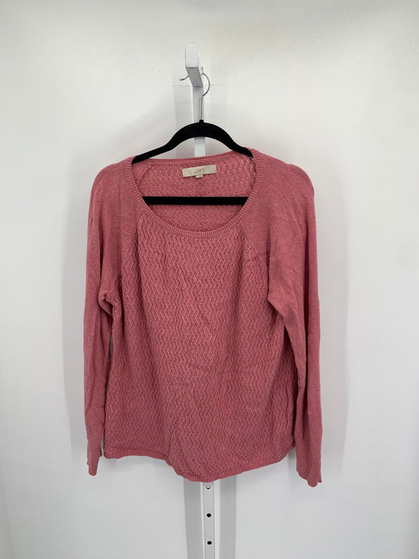 Loft Size Large Misses Long Slv Sweater