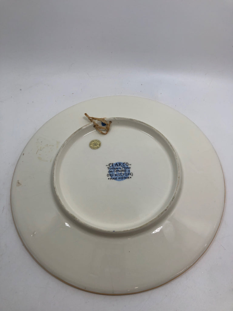 COLORFUL GOLD-DETAILED PLATE DECOR - HAND MADE IN MEXICO.