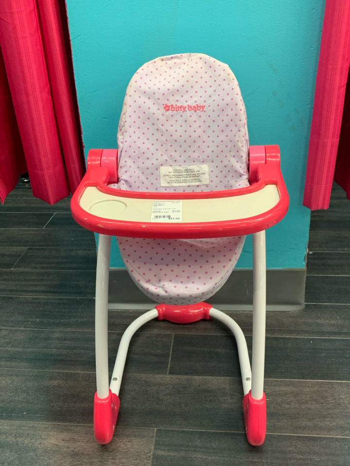 Bitty baby Doll high chair
