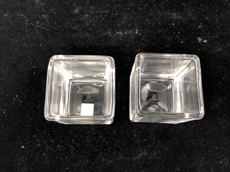 NIB PARTYLITE 2 SQUARE VOTIVE HOLDERS.