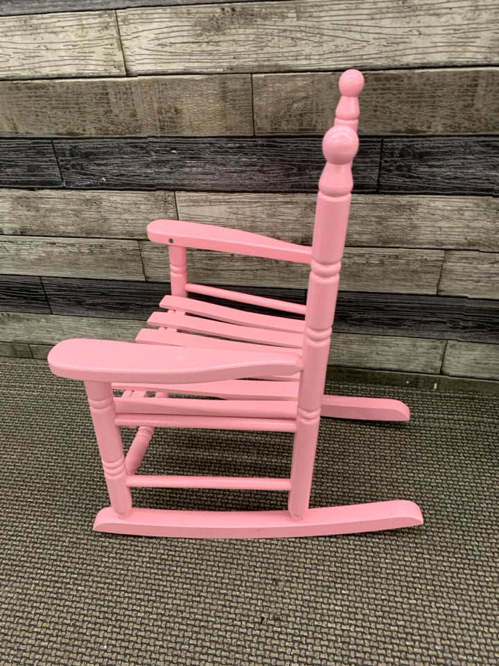 PINK PAINTED DOLL/CHILD ROCKER.