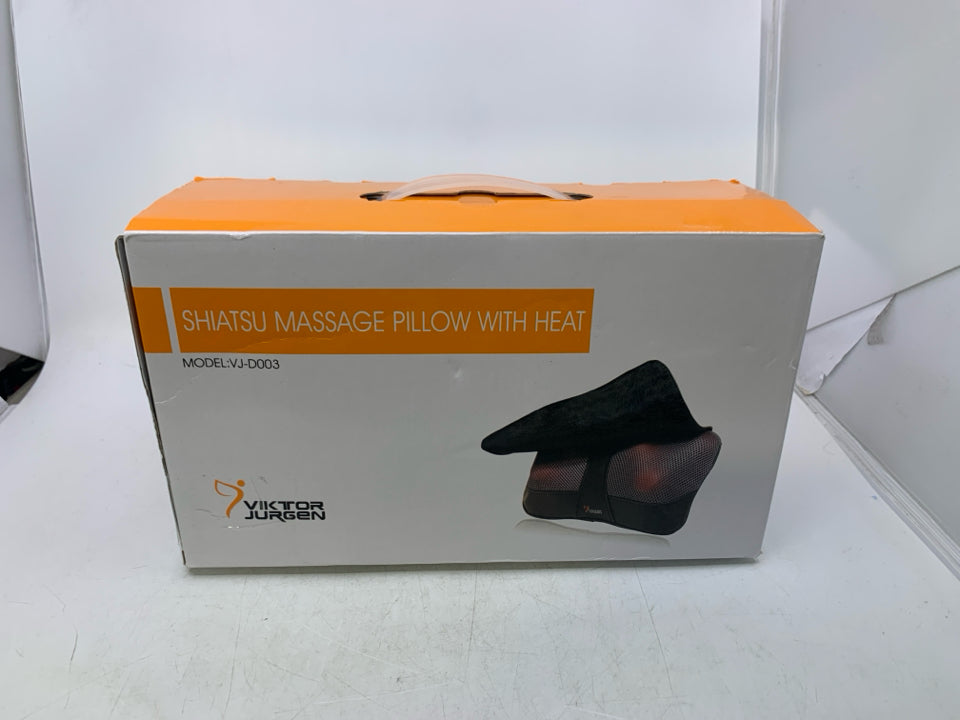 NEW SHIATSU MASSAGE PILLOW W/ HEAT.