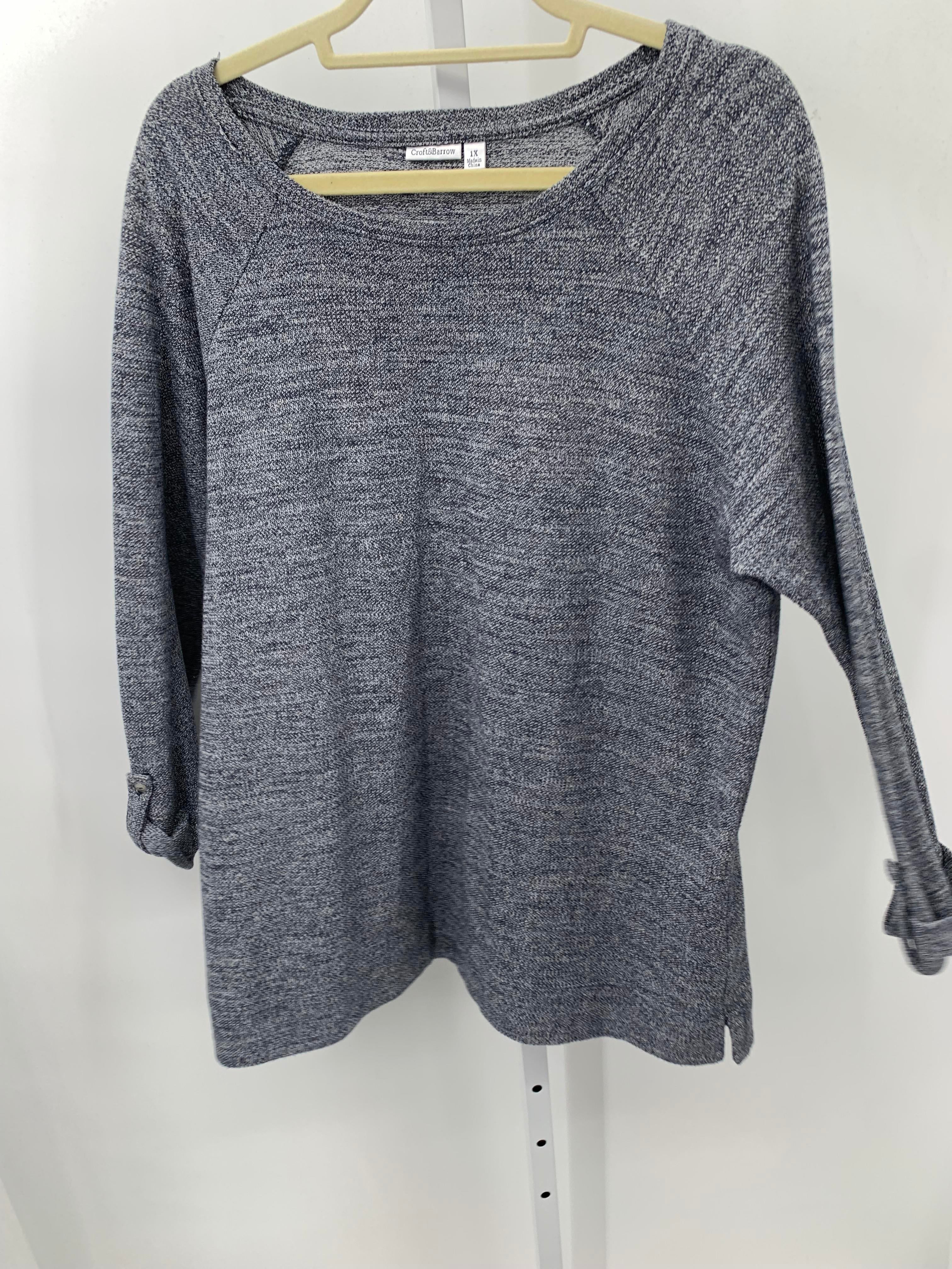 Croft & Barrow Size 1X Womens Long Slv Sweater