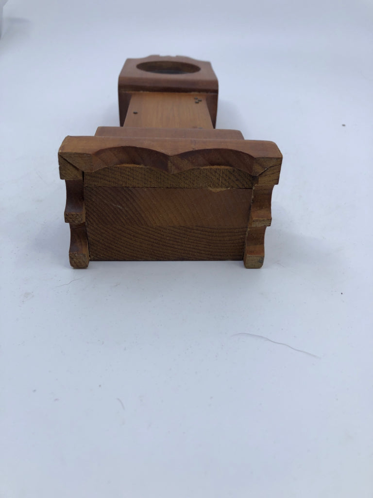 WOOD DESK CLOCK- MINIATURE GRANDFATHERS CLOCK.