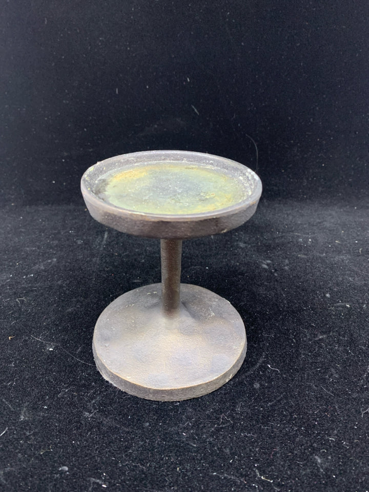 RUSTIC SKINNY BASE PILLAR CANDLE HOLDER-POTTERY BARN.