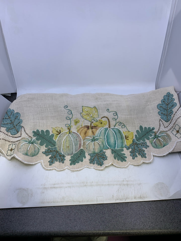 BEADED PUMPKINS MANTLE SCARF
