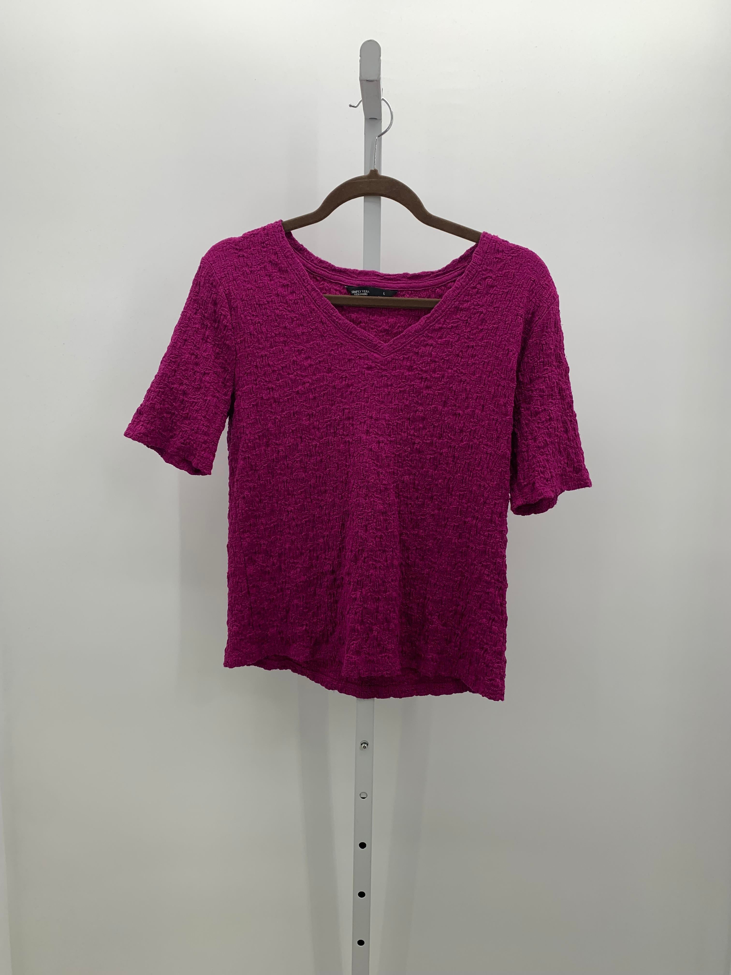 Simply Vera Size Large Misses Short Sleeve Shirt