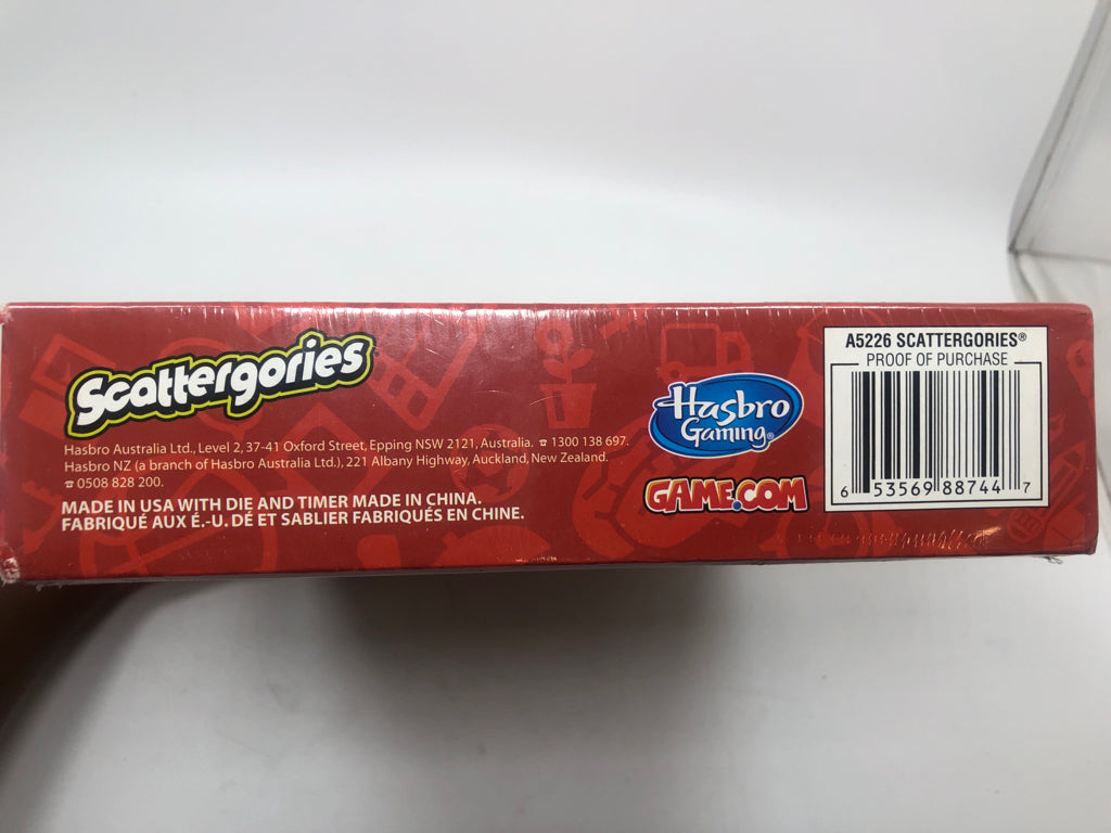 NIB SCATTERGORIES GAME.