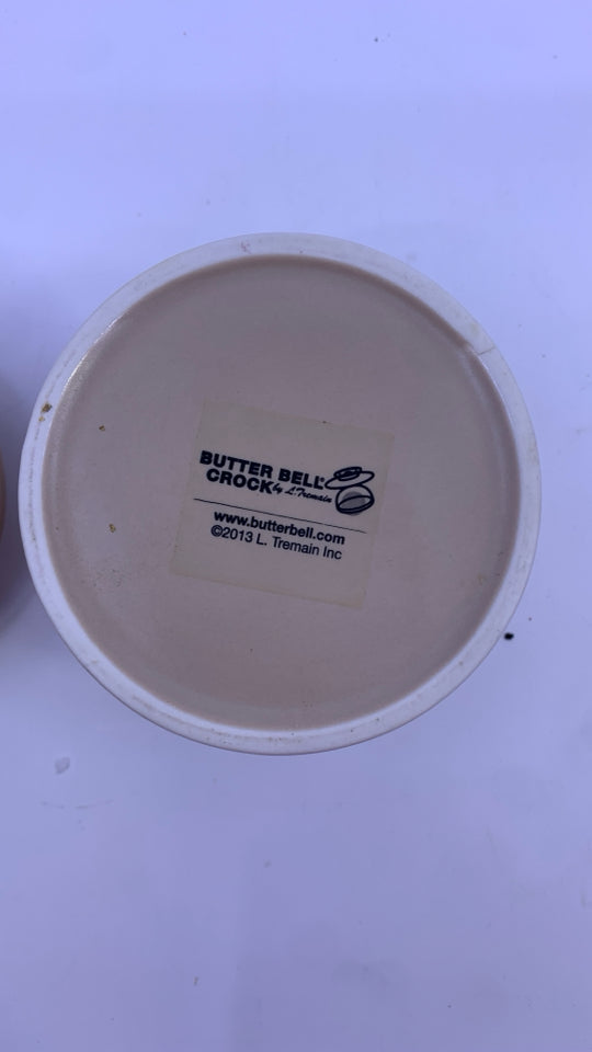 TAN CERAMIC BUTTER BELL.