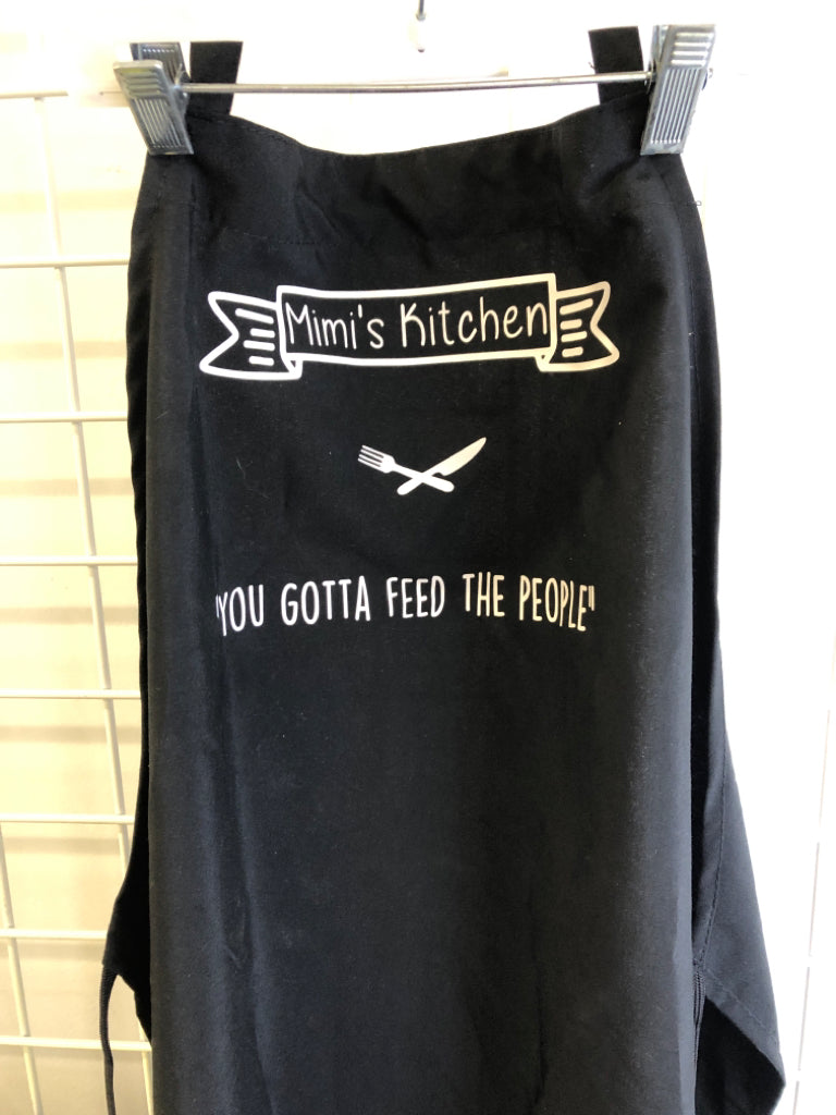 BLACK "MIMI'S KITCHEN" APRON