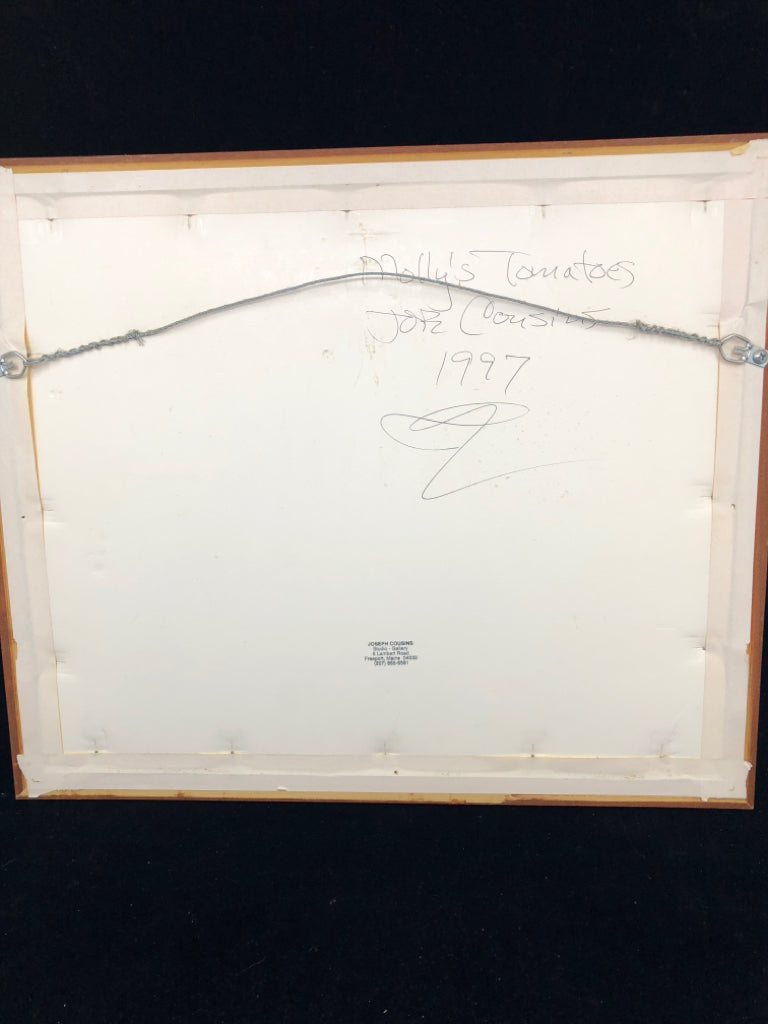 FRAMED TOMATOES STILL LIFE.