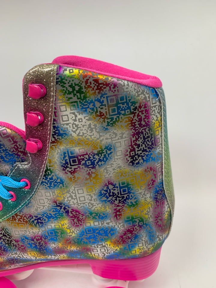 Rainbow Metallic Roller Skates Size ( 9M ) - NWOT