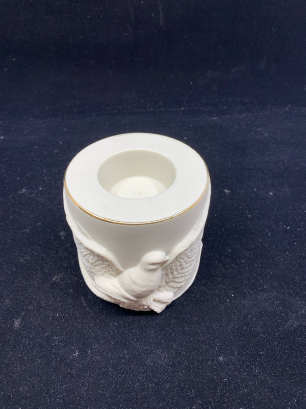 CREAM LENOX  DOVE TEA LIGHT HOLDER.