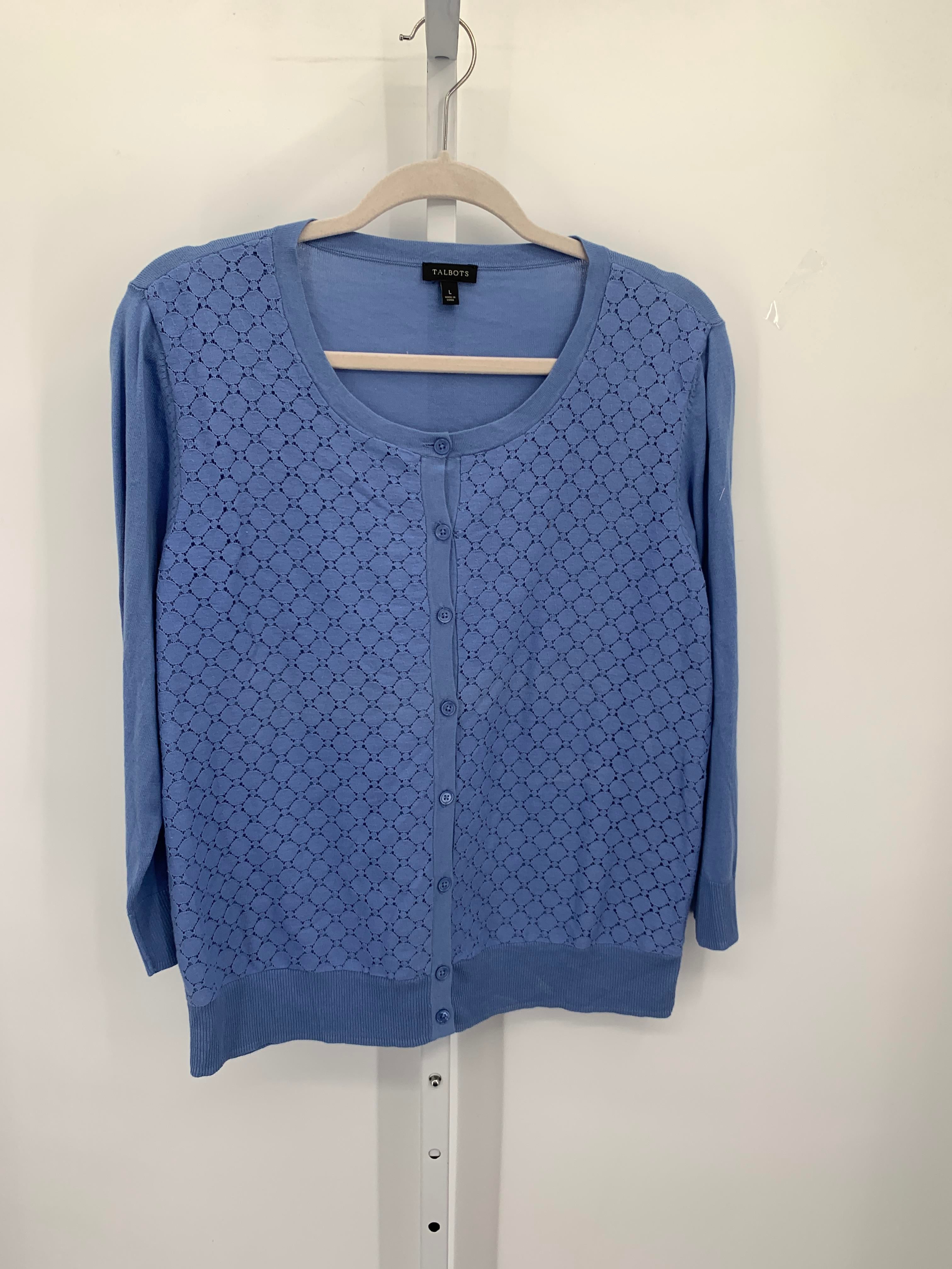 Talbots Size Large Misses 3/4 Sleeve Sweater