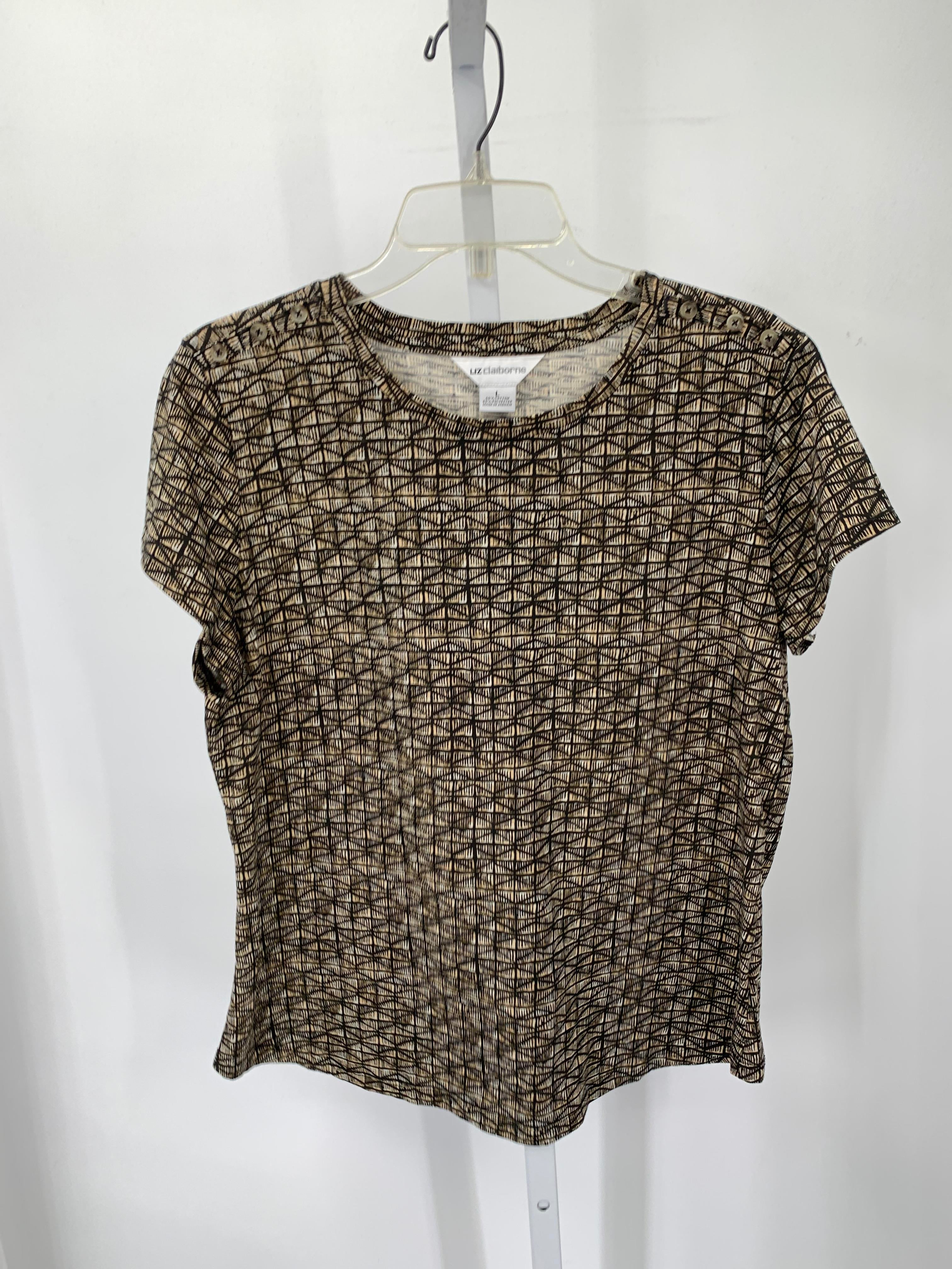Liz Claiborne Size Large Misses Short Sleeve Shirt