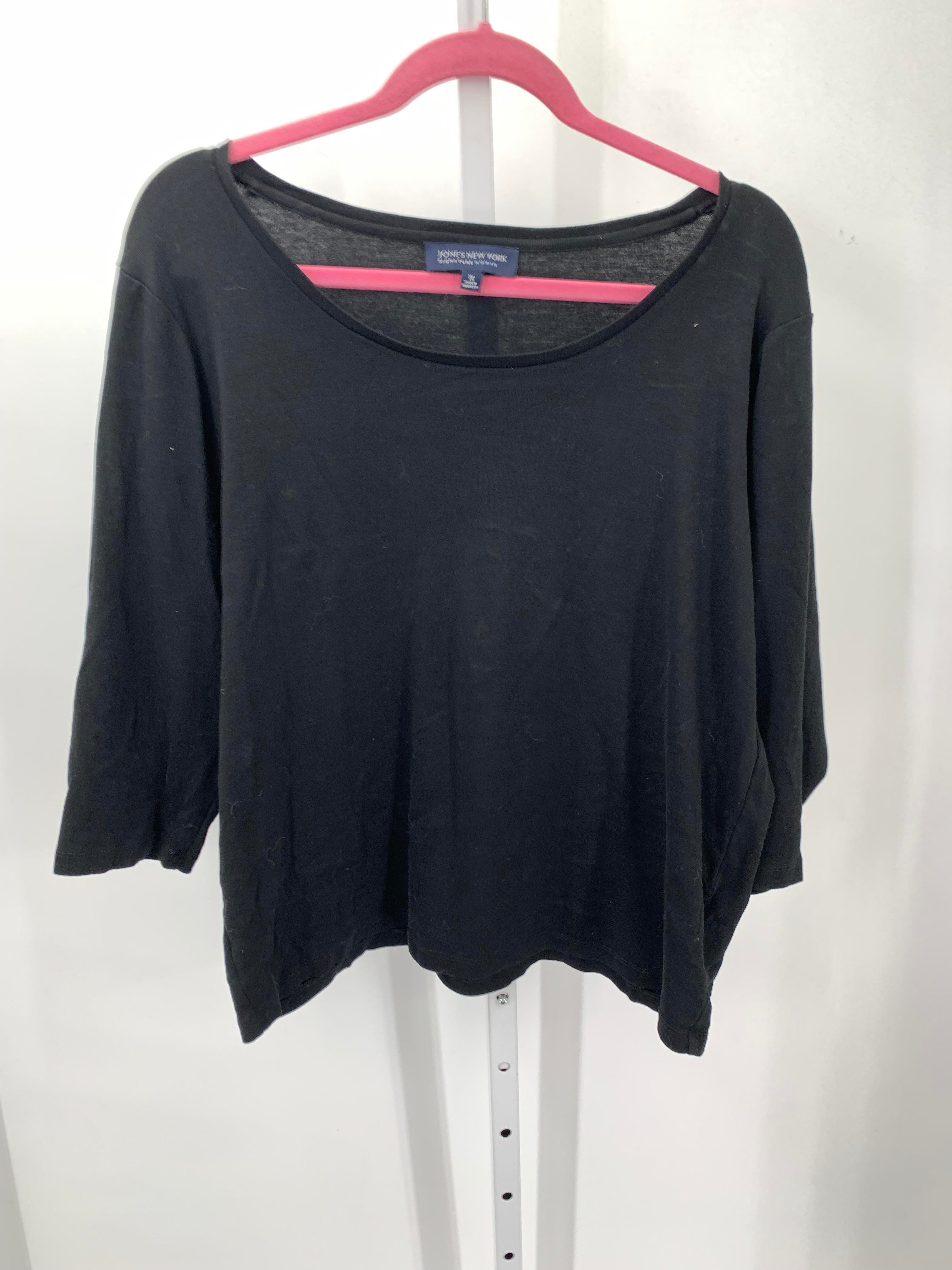 Jones New York Size 1X Womens 3/4 Sleeve Shirt