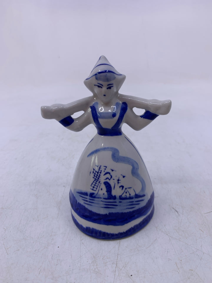 BLUE WHITE CERAMIC DUTCH LADY.