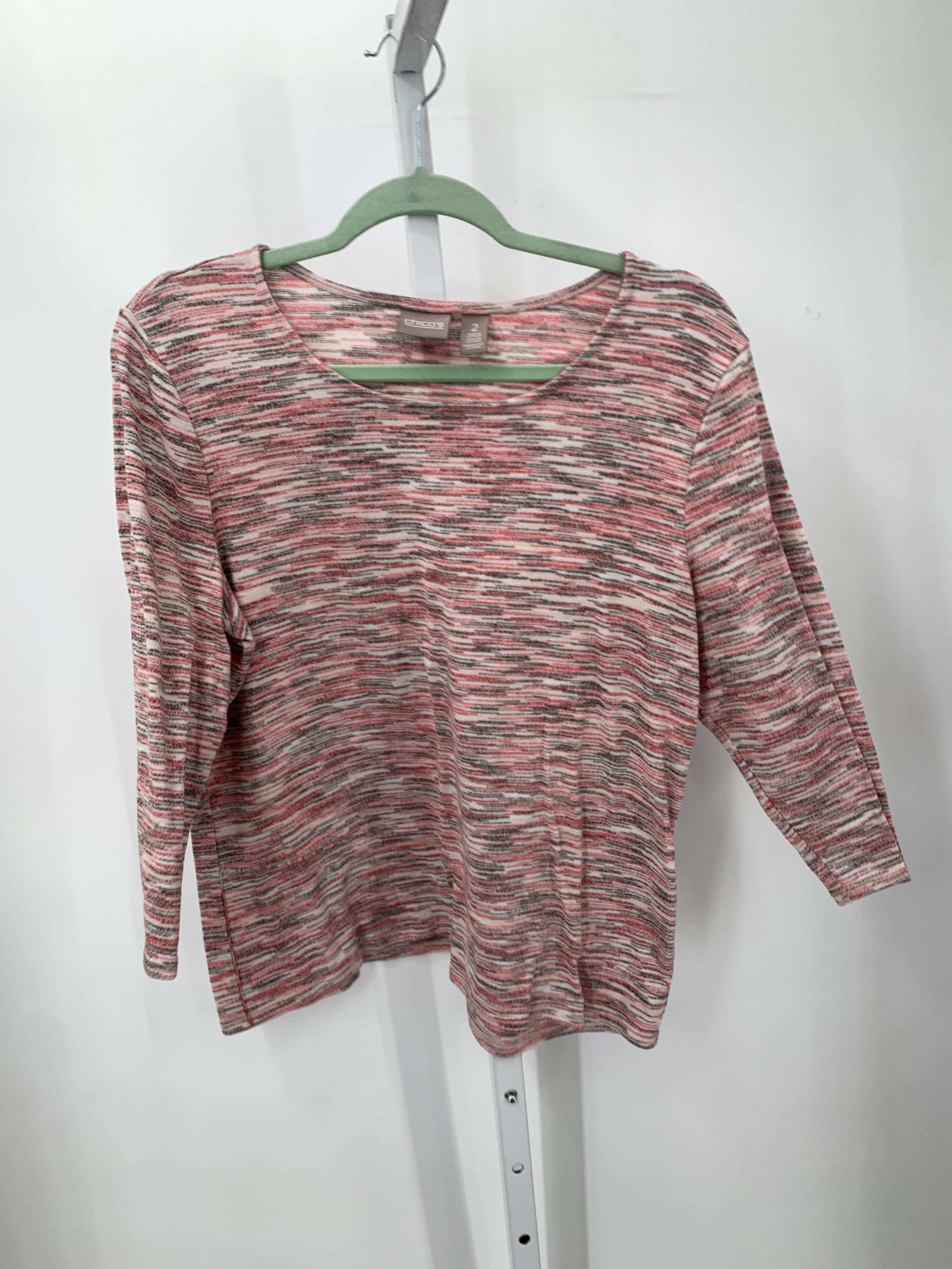 Chico's Size Medium Misses 3/4 Sleeve Shirt