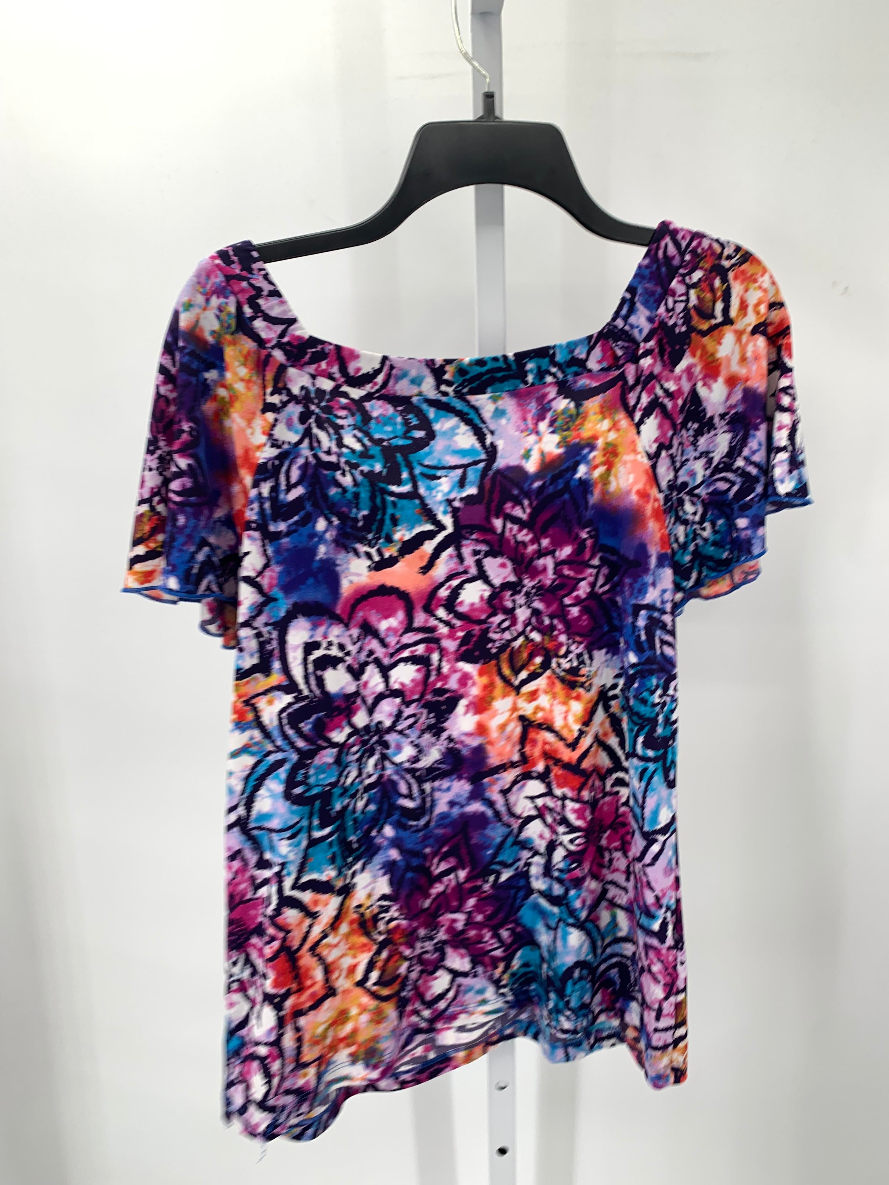 Ab Studio Size Medium Misses Short Sleeve Shirt
