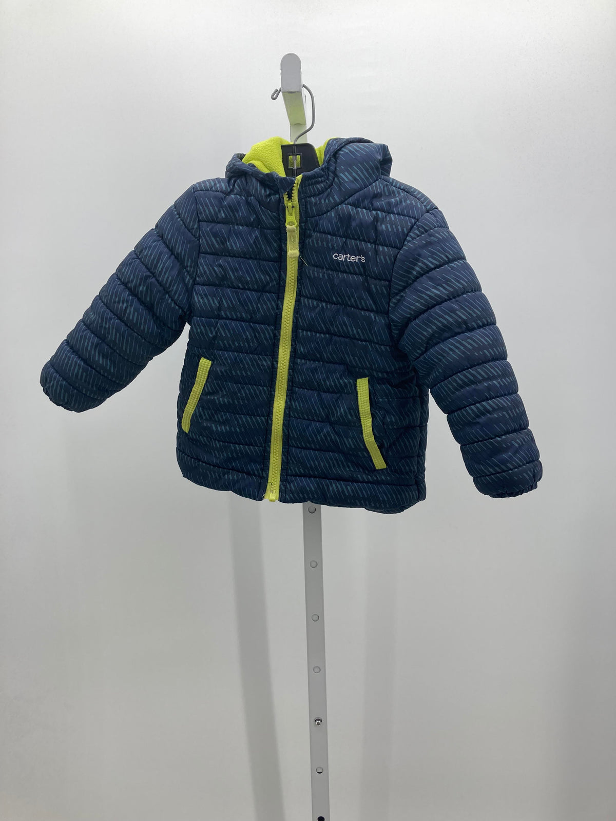 GREEN HOODED QUILTED ZIP.