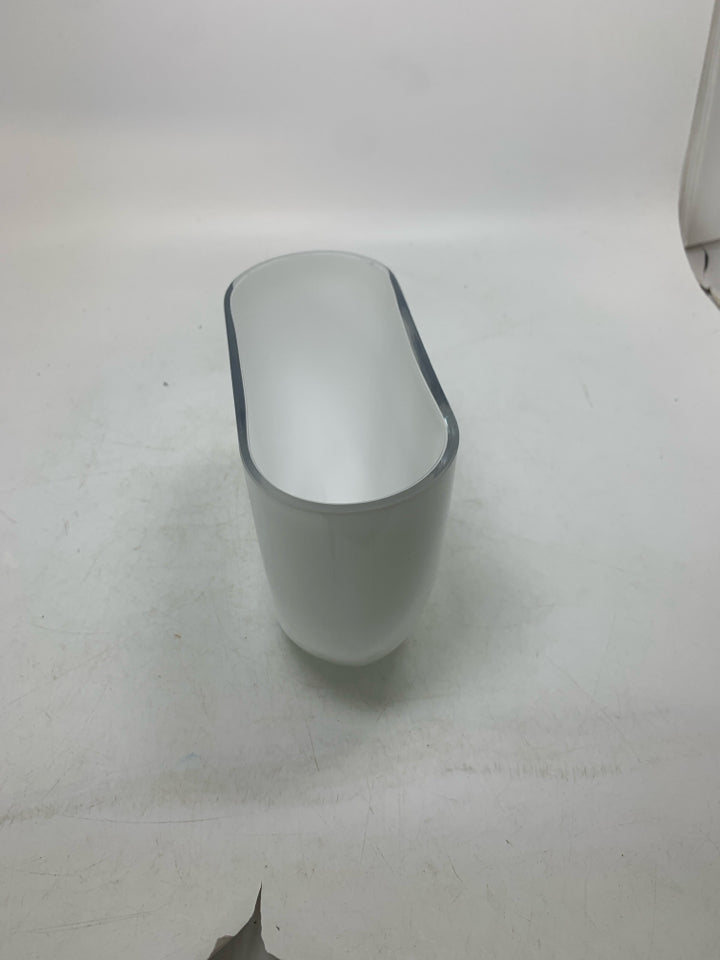 HEAVY BOTTOM NARROW GLASS VASE.