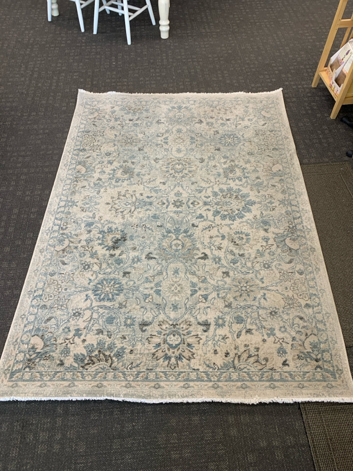 GRAY & BLUE RUG JUNO DYNAMIC RUGS.