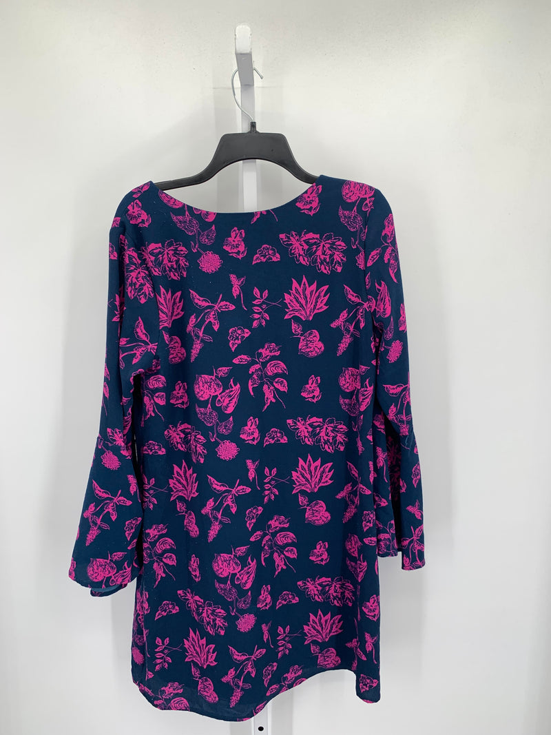 Blue Rain Size Large Misses Long Sleeve Dress