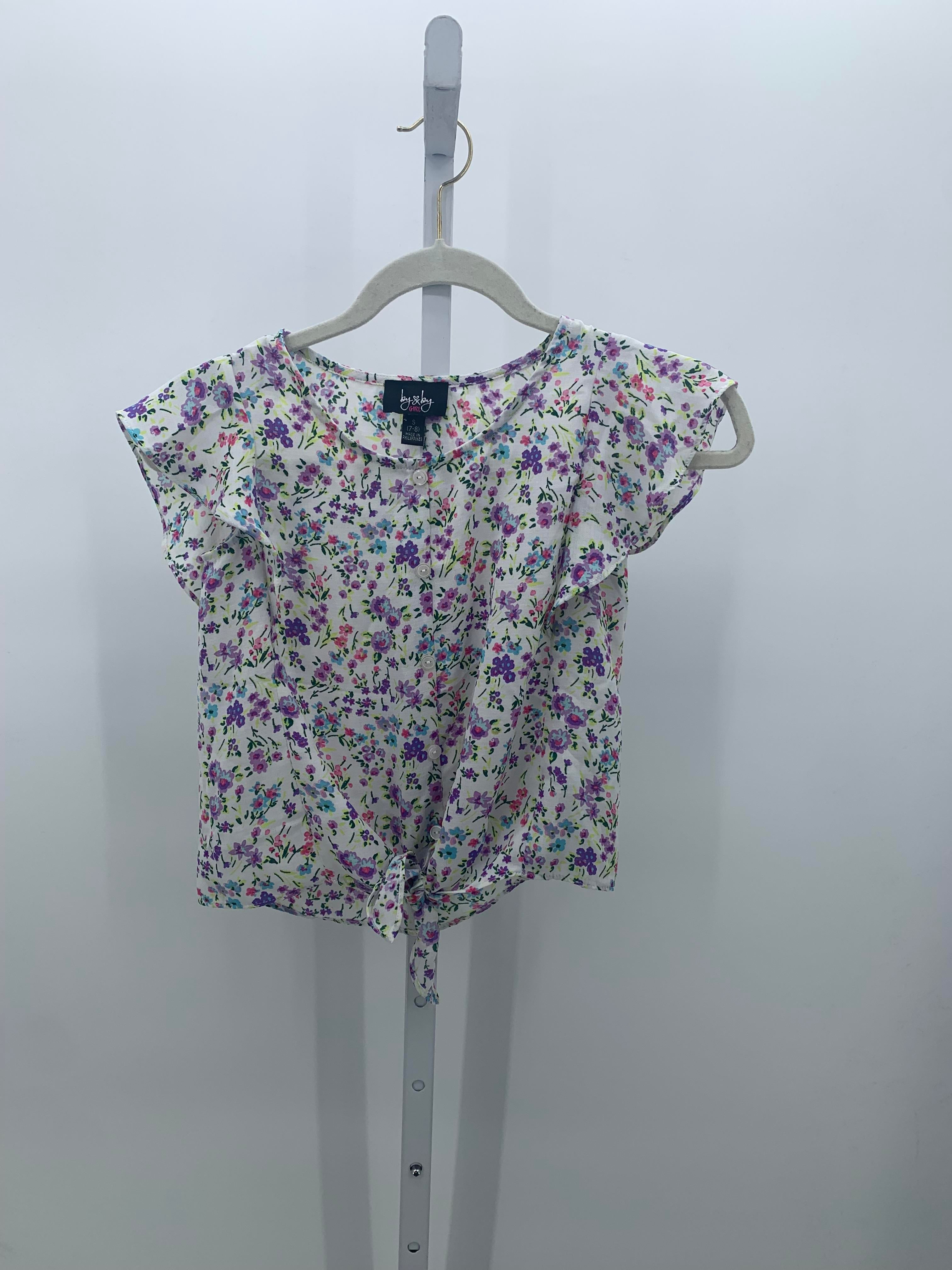 By & By Size 7-8 Girls Short Sleeve Shirt