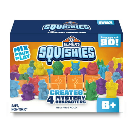 Elmer’s Squishies DIY Squishy Toy Kit  4 Count Mystery Characters -