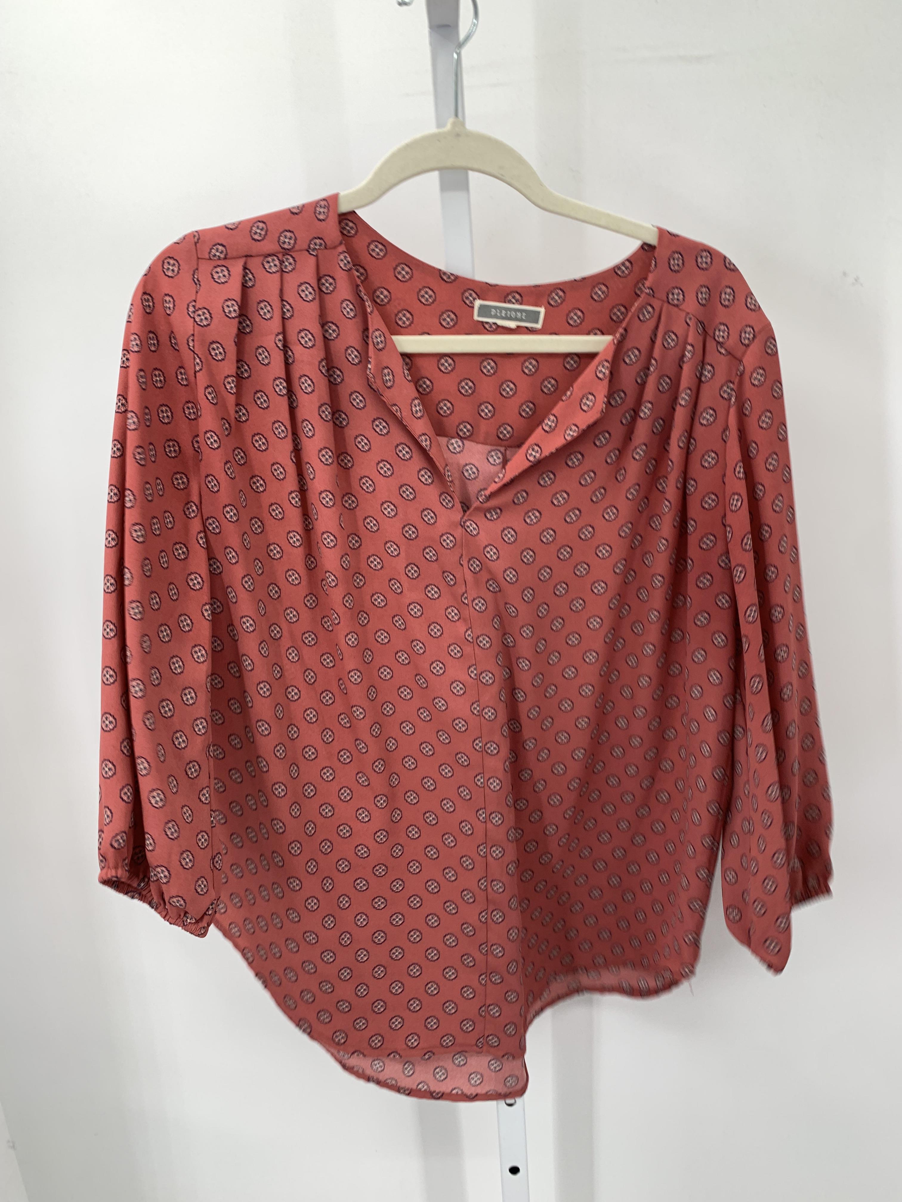Pleione Size Large Misses 3/4 Sleeve Shirt