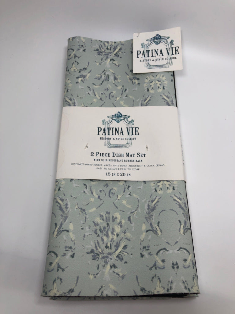 NWT 2PC PATINA VIE DISH MAT SET.