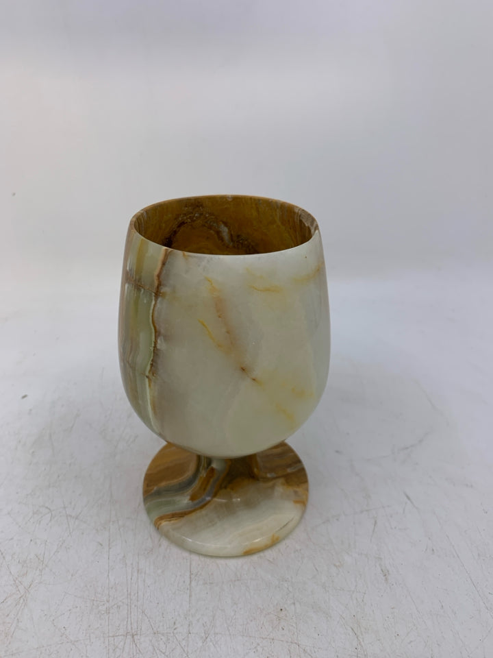 COLORFUL MARBLE SHORT GOBLET.