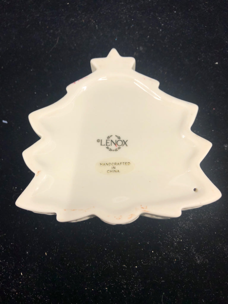 LENOX CHRISTMAS TREE TEALIGHT HOLDER.