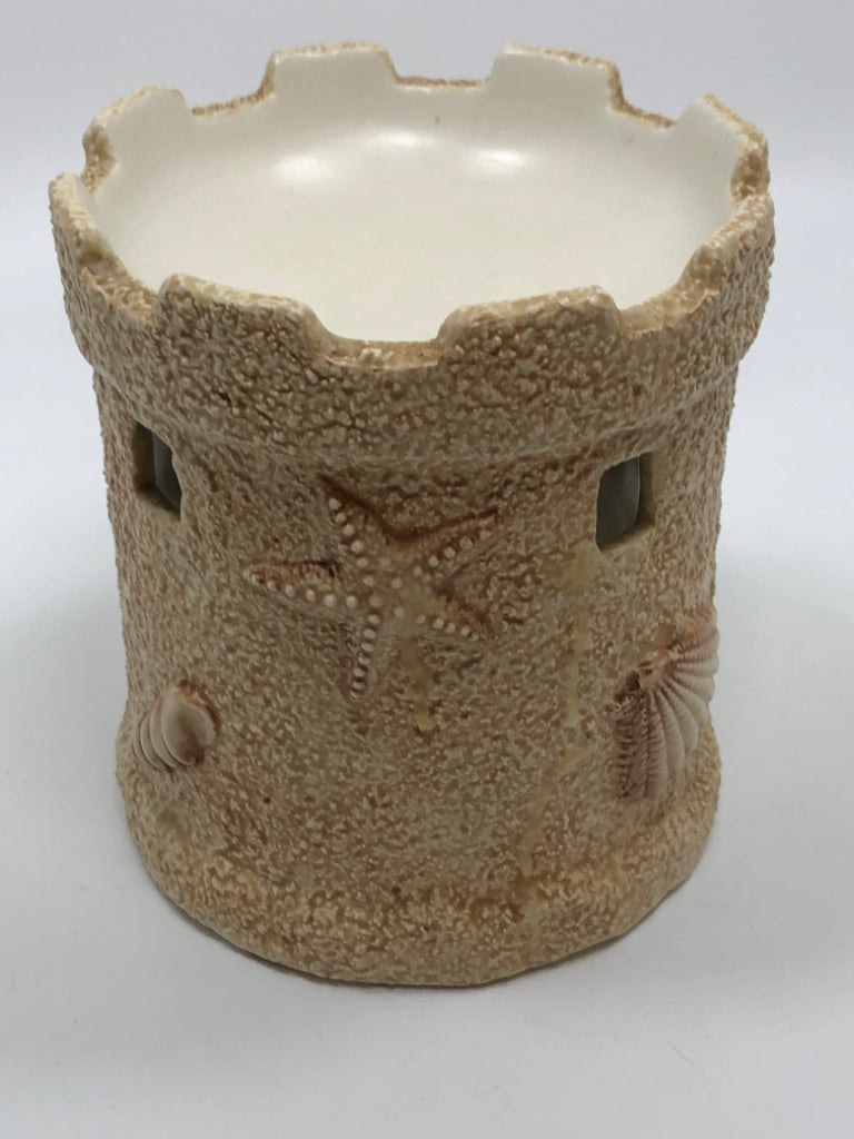 SAND CASTLE TEA LIGHT WAX WARMER.